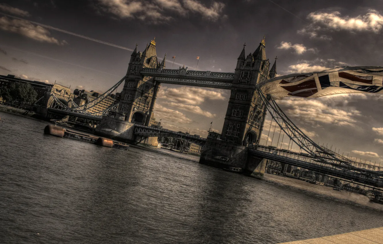 Photo wallpaper the sky, bridge, London, Thames