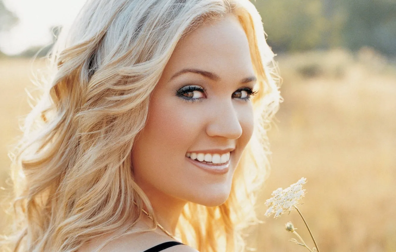 Photo wallpaper look, smile, teeth, blonde, singer, Carrie Underwood, country, Carrie Underwood