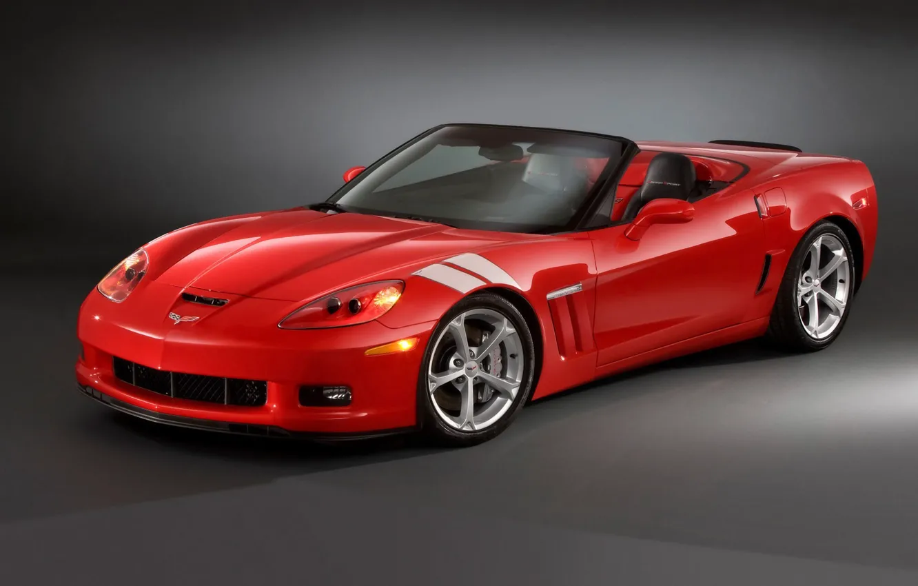 Photo wallpaper red, Chevrolet, corvette