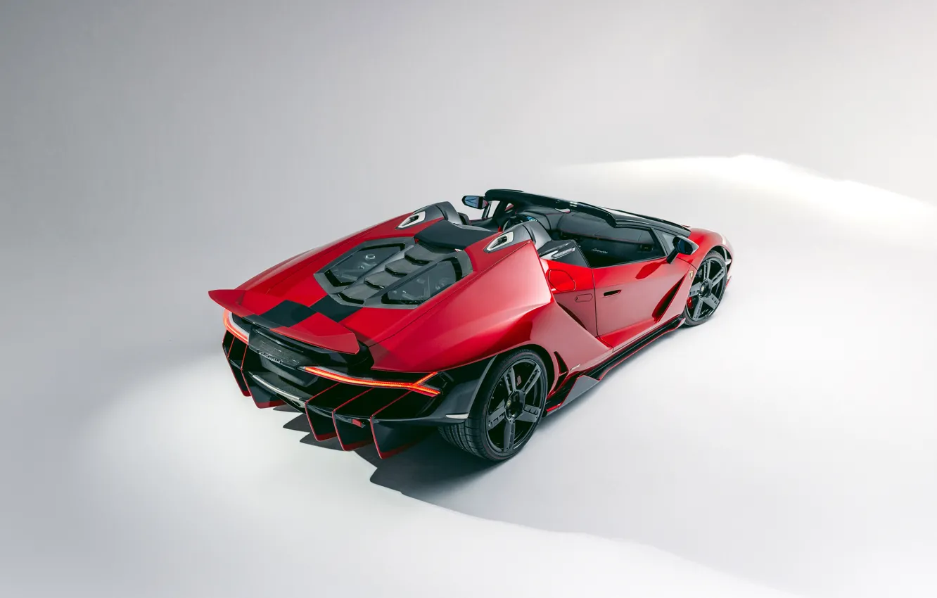 Photo wallpaper Lamborghini, red, Centennial, Lamborghini Centenario Roadster