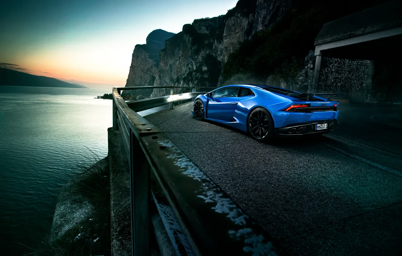 Photo wallpaper Lamborghini, blue, Lamborghini, Novitec Torado, Huracan, hurakan