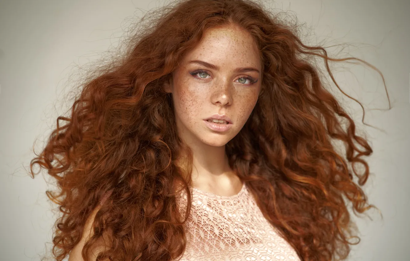 Photo wallpaper freckles, curls, the beauty, curls, Eric, Alexander Vinogradov