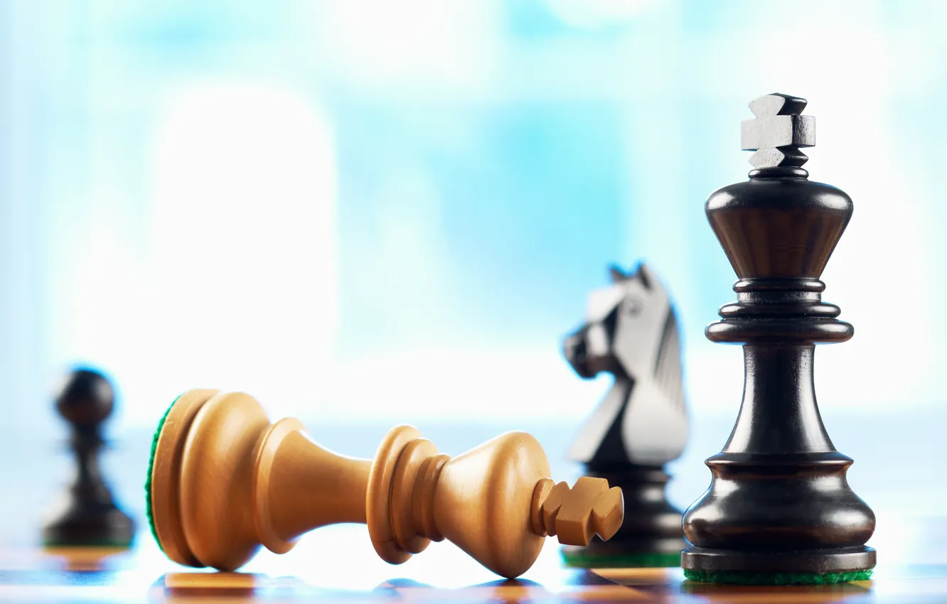 Photo wallpaper chess, death, king, bishop, pieces