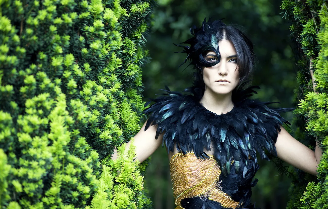 Photo wallpaper girl, background, makeup