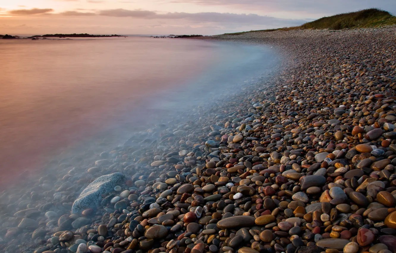 Photo wallpaper sea, nature, stones, shore