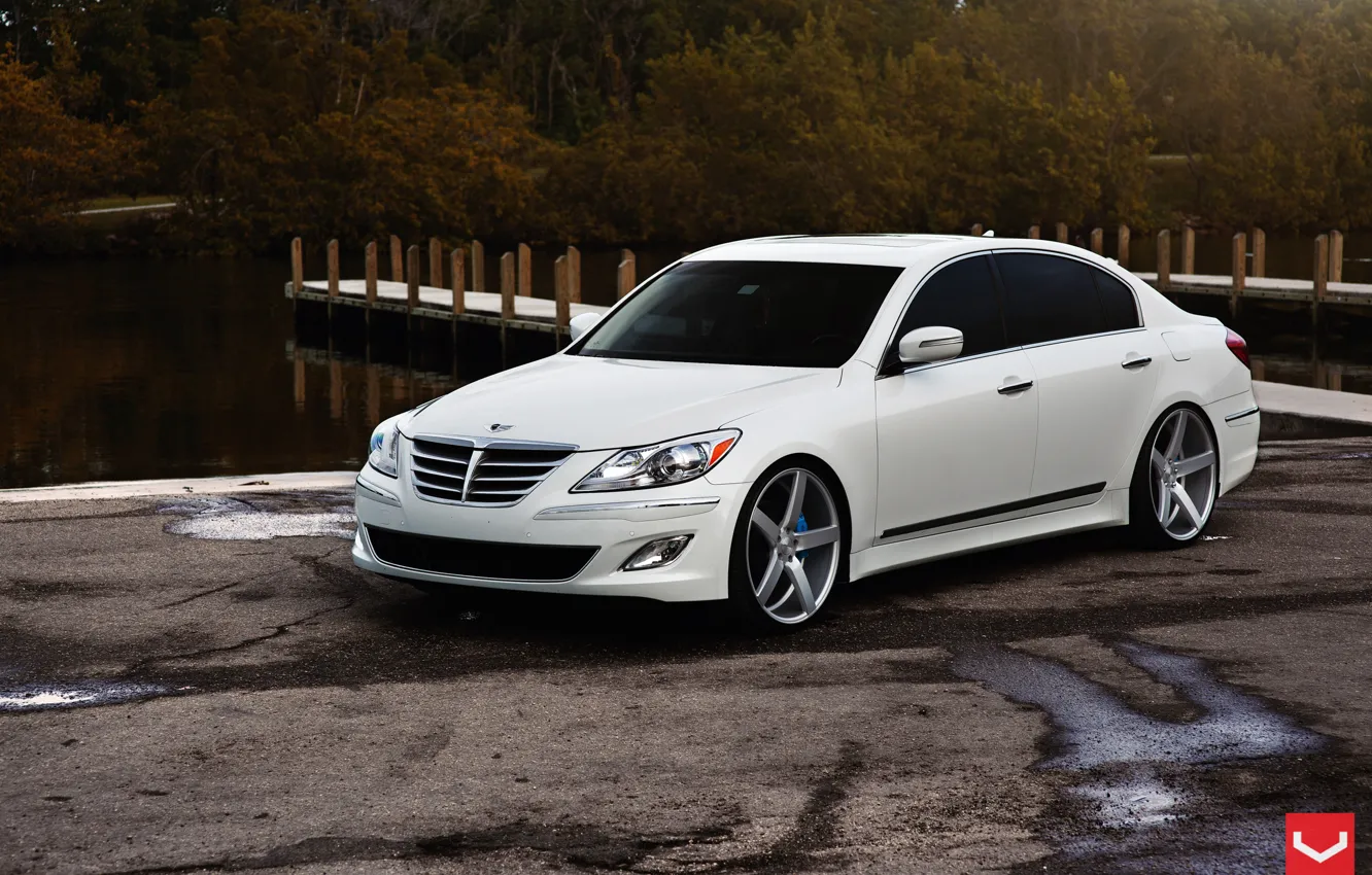 Photo wallpaper Hyundai, Vossen, Wheels, Genesis