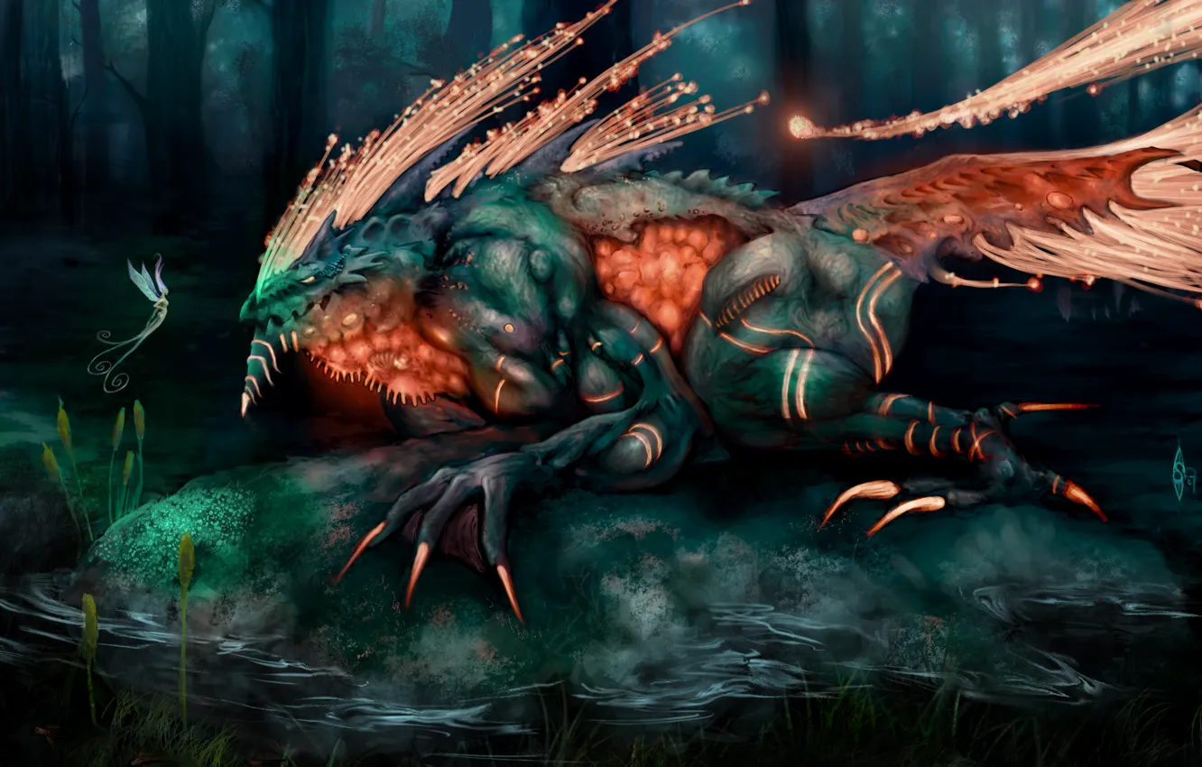 Photo wallpaper monster, fairy, King of the Swamp
