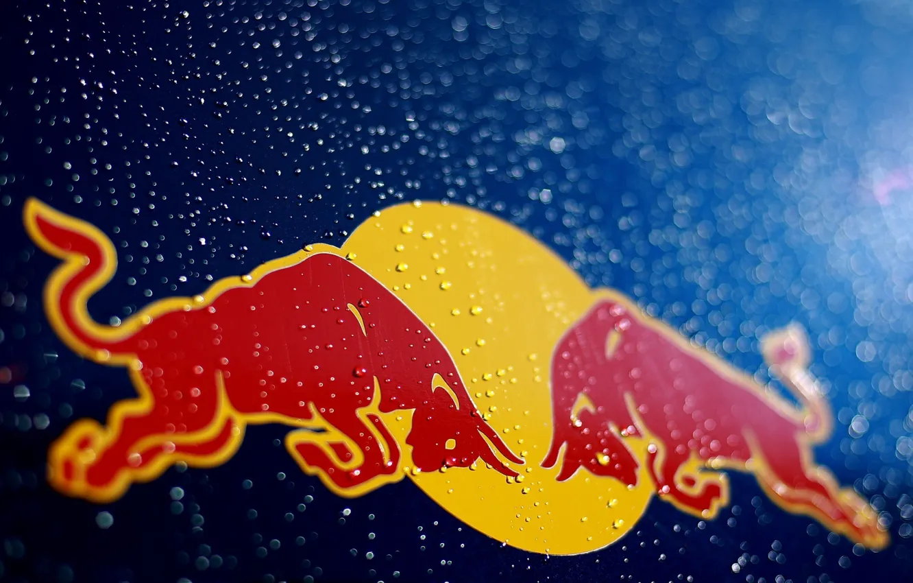 Photo wallpaper Logo, Red Bull, Vettel, Logo, team, Motorsport, racing, Bulls