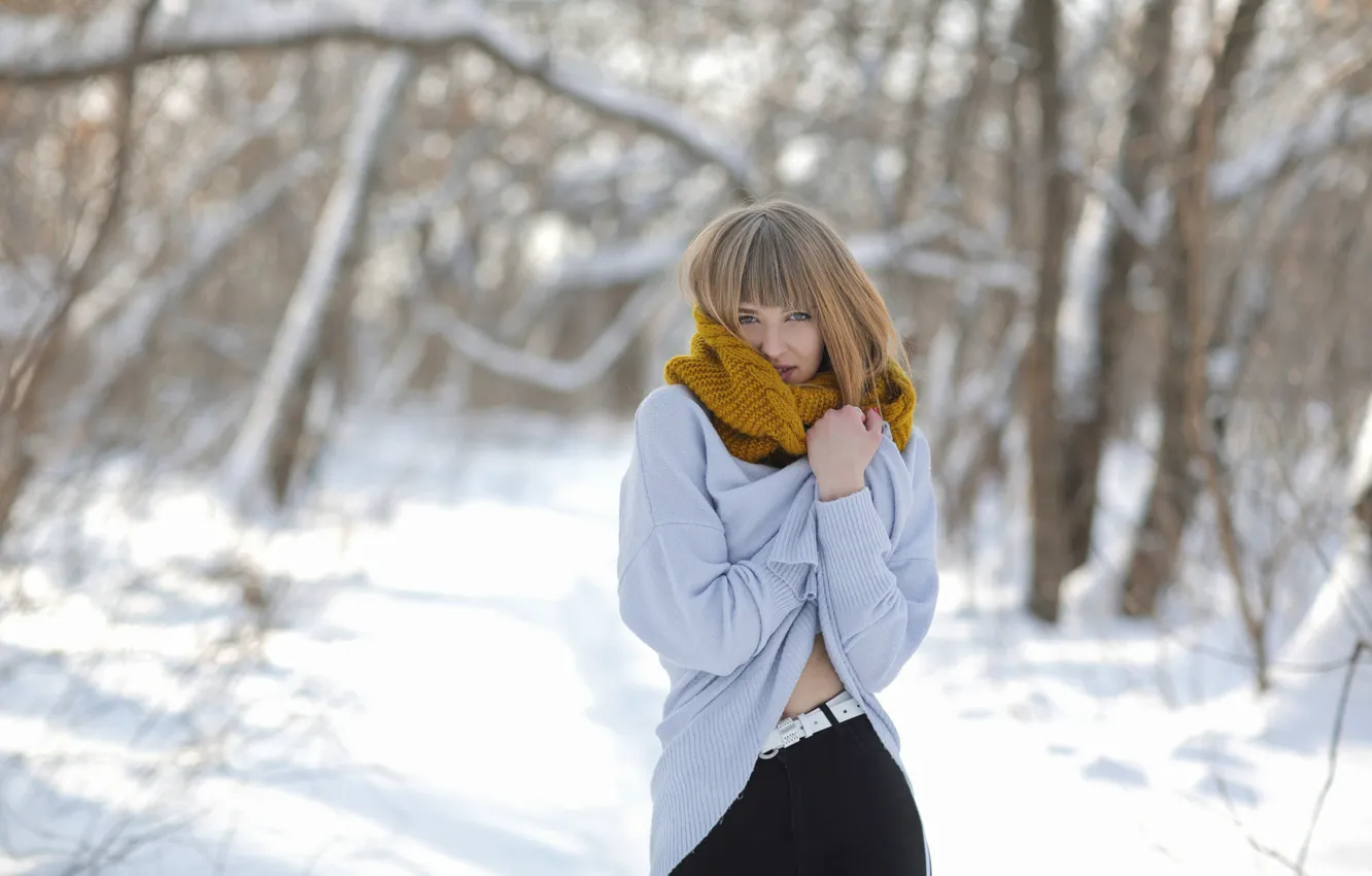 Photo wallpaper winter, sponge, Christina, Murat Kuzhakhmetov