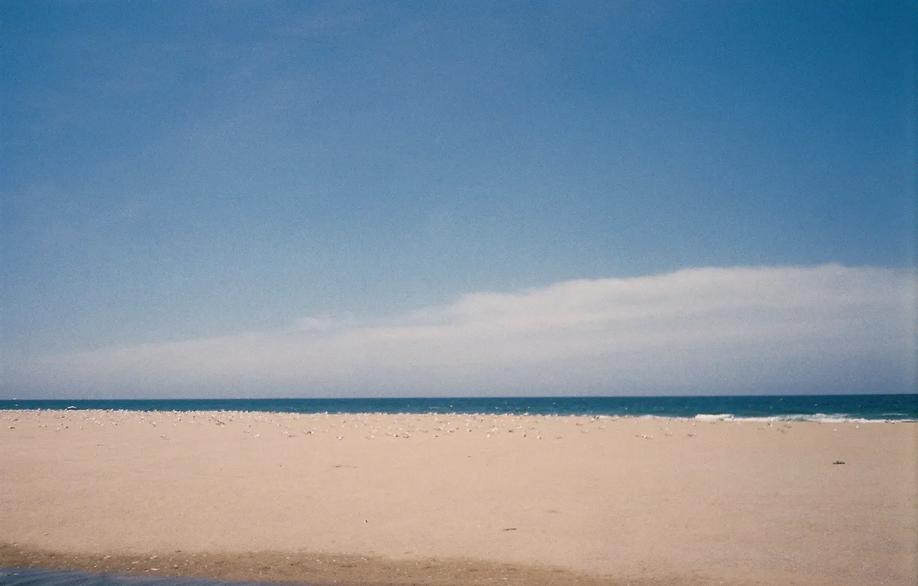 Photo wallpaper sea, beach, the sky