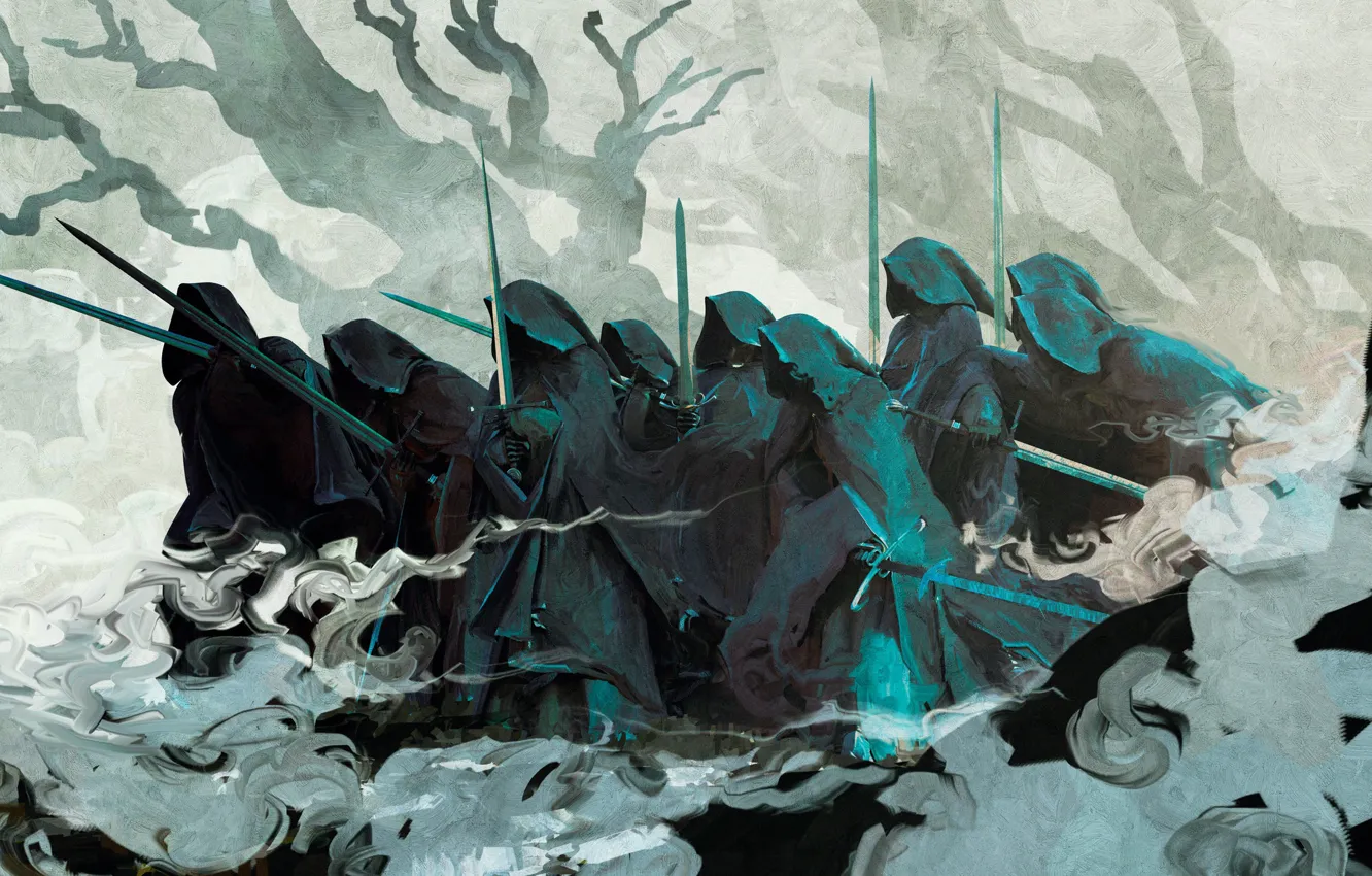 Photo wallpaper the Lord of the rings, fantasy, art, Nazgul, fantasy art