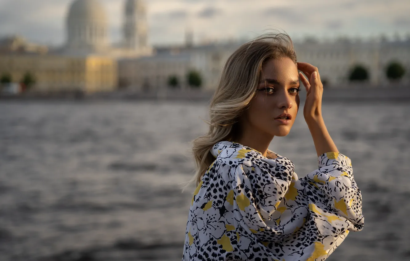 Photo wallpaper look, girl, portrait, blonde, beauty, Andrew Brandis, Andrey Brandis