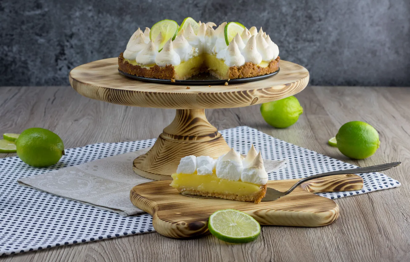 Photo wallpaper pie, lime, meringue
