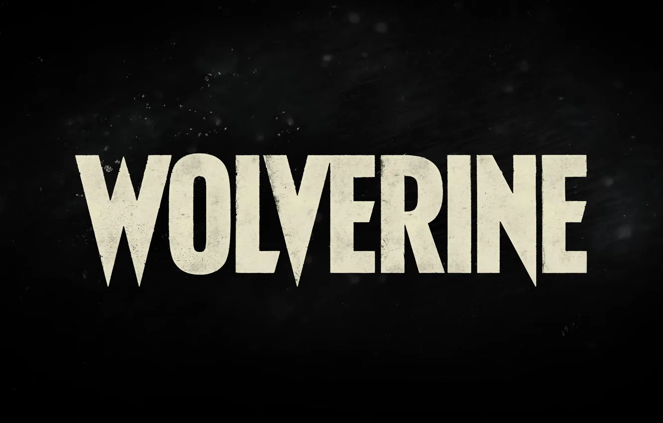 Photo wallpaper the inscription, black background, Wolverine, Marvel, comic