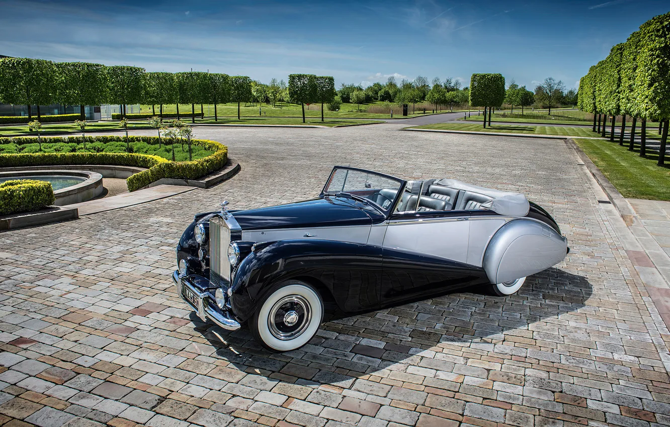 Photo wallpaper Rolls-Royce, Silver, rolls-Royce, 1952, Dawn Drophead