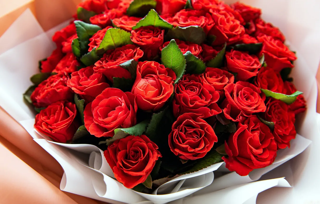 Photo wallpaper March 8, a lot, the view from the top, wrapping paper, a bouquet of roses, …