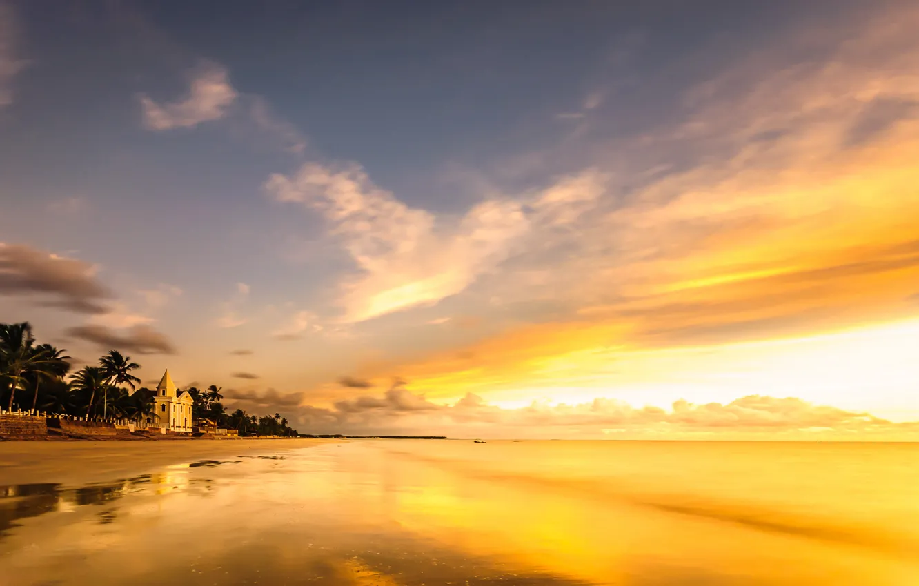 Photo wallpaper beach, the evening, horizon, beach, Brazil, evening, Brazil, horizon