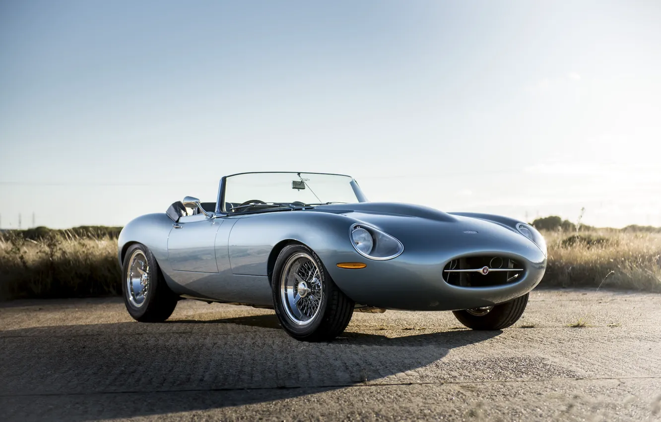 Photo wallpaper machine, Jaguar, Eagle, E-Type, British, road, Spyder, Sportcar