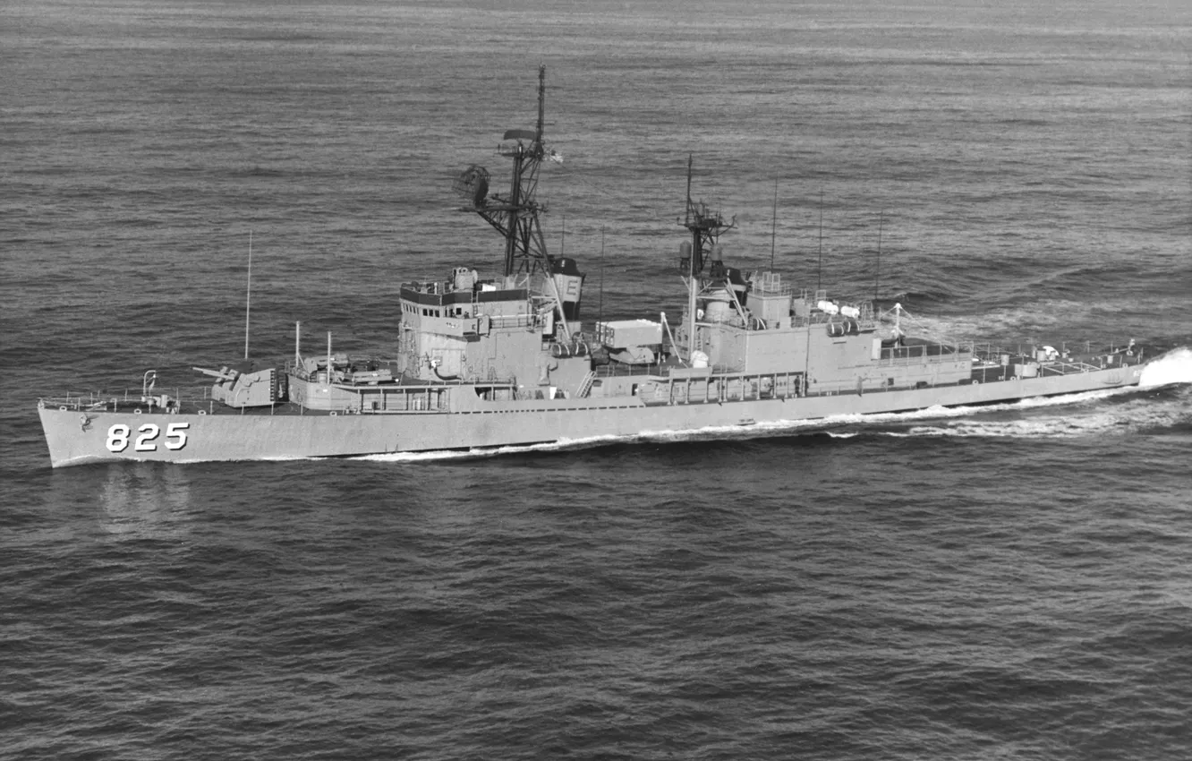 Photo wallpaper destroyer, US NAVY, 1976, DD-825, USS Carpenter