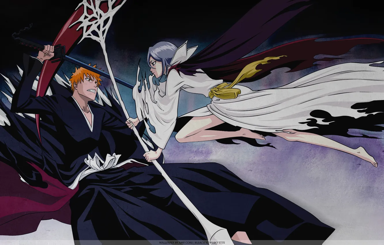 Photo wallpaper anime, battle, Bleach, Rukia, movie 3