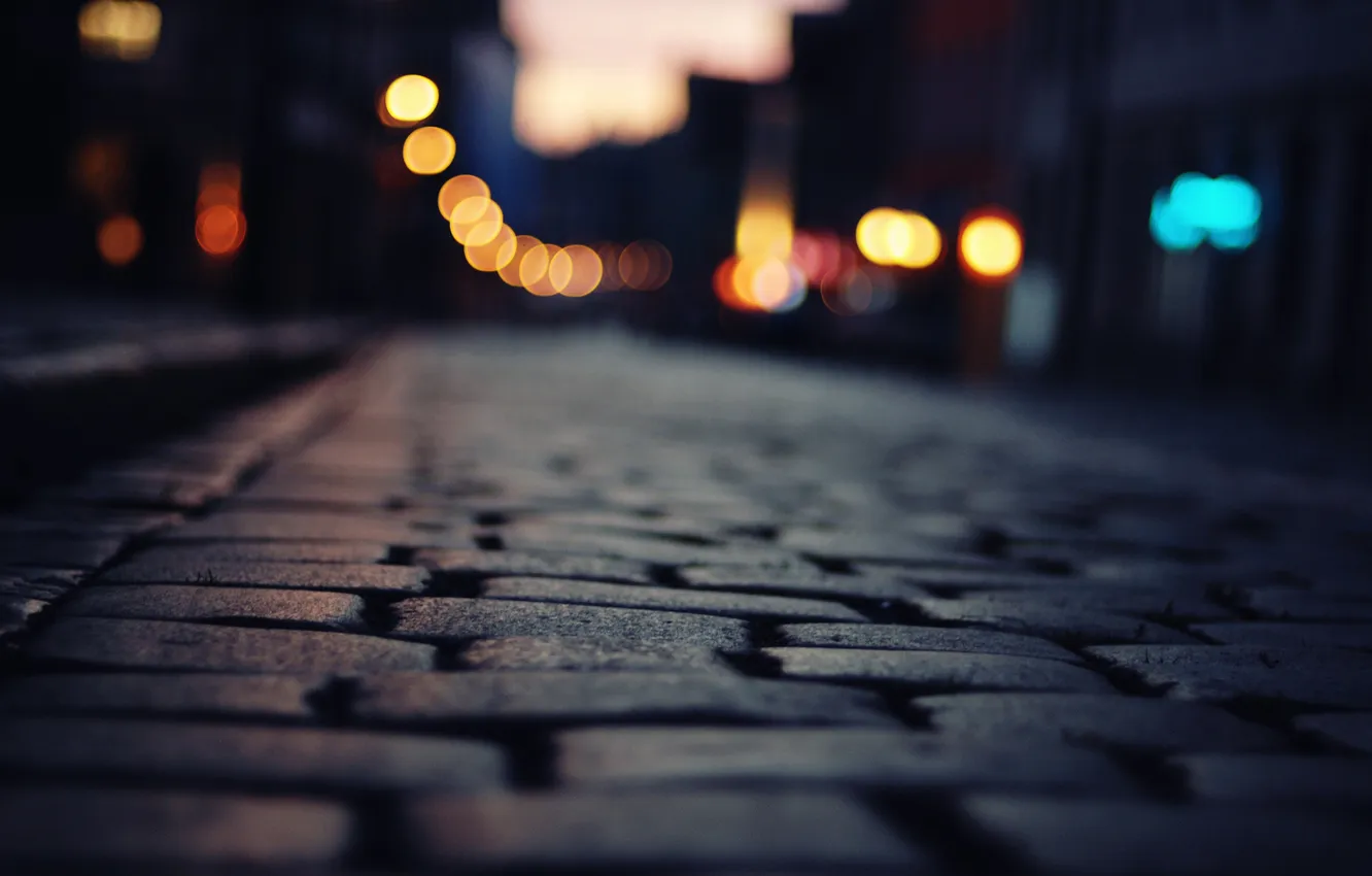 Photo wallpaper the city, tile, bokeh