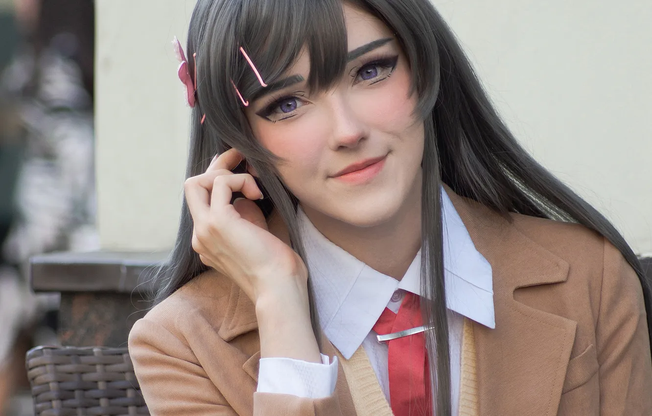 Photo wallpaper woman, smile, beautiful, model, pretty, cosplay, asian, cute