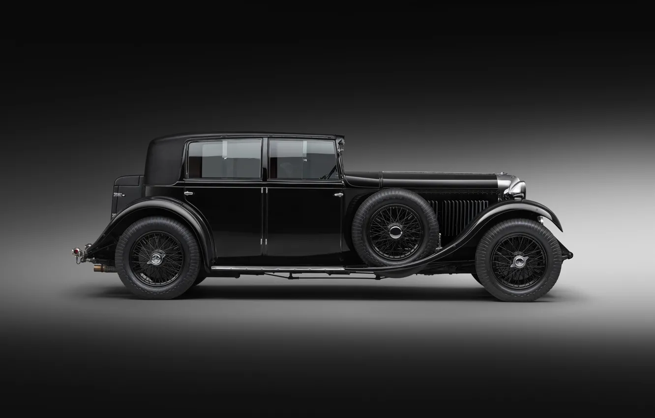 Photo wallpaper Bentley, Bentley, 1930, Bentley Mulsanne, Side, Black and white, Luxury car, Luxury car