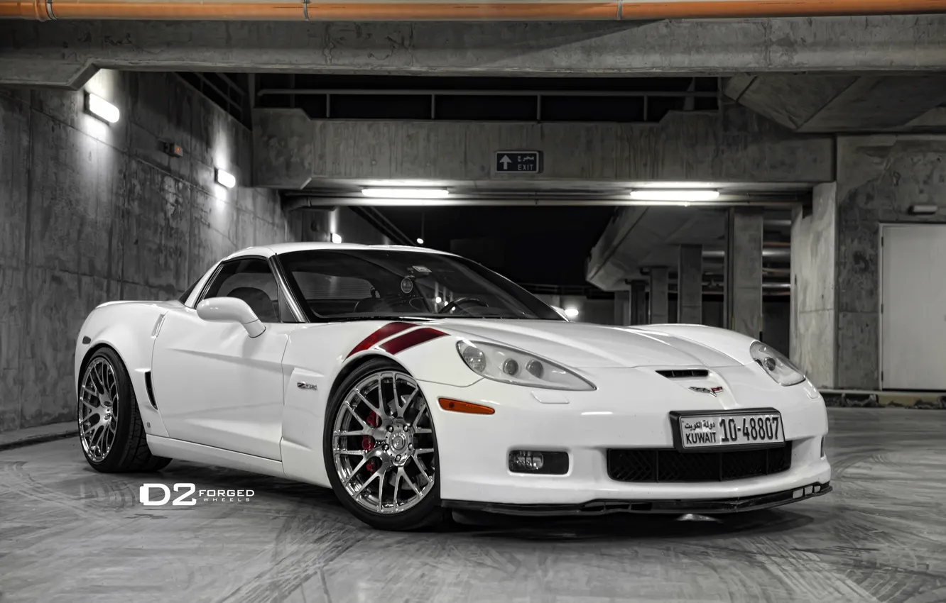 Photo wallpaper Z06, Corvette, Wheels, Chevrovet, D2 Forged, MB1