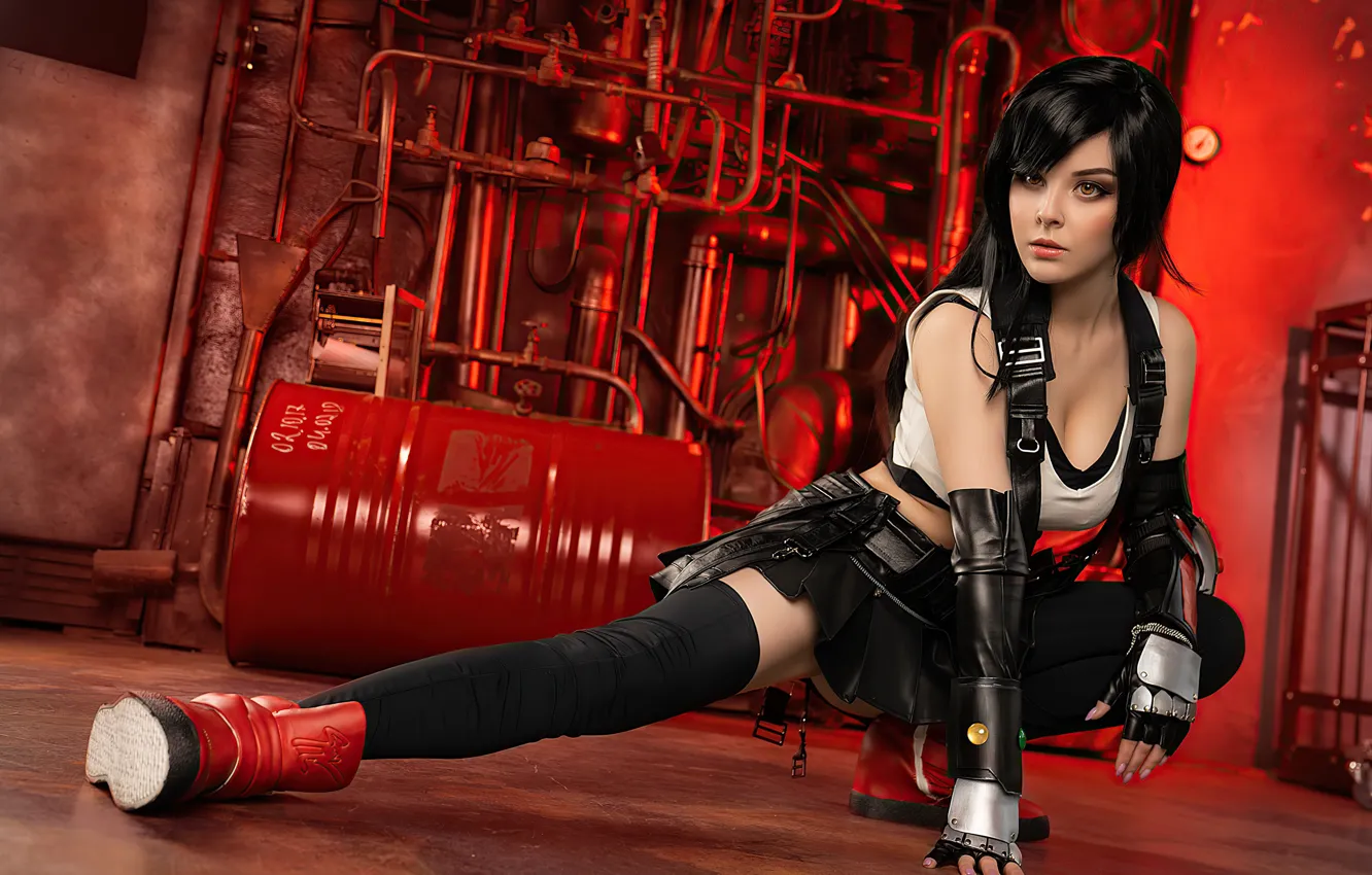 Photo wallpaper girl, sexy, stockings, cosplay