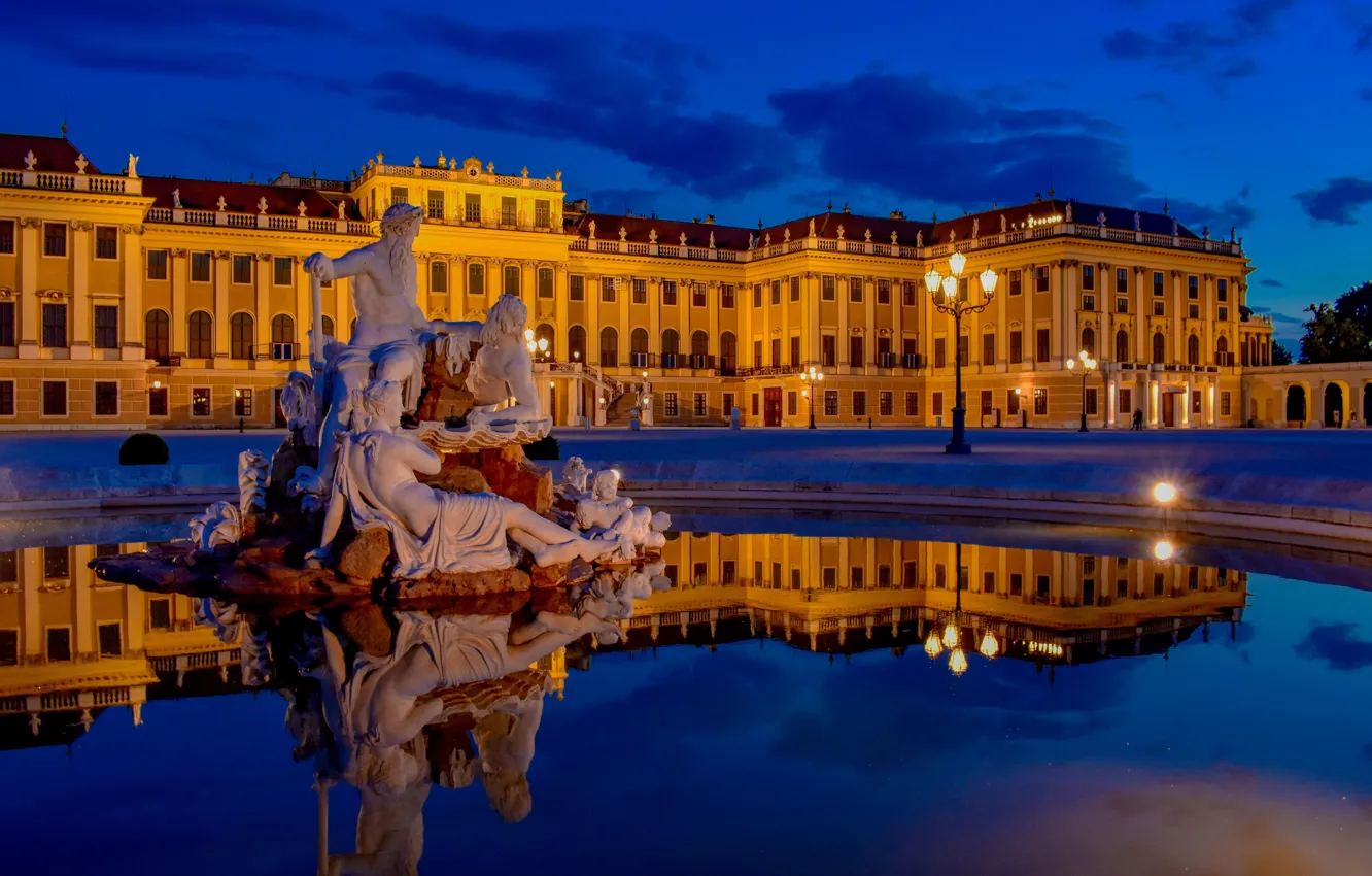 Photo wallpaper Austria, fountain, Vienna, Schonbrunn Palace