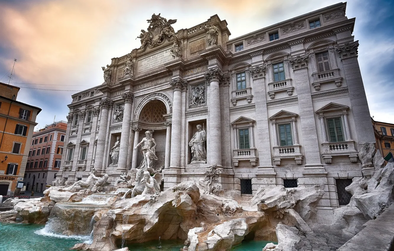 Photo wallpaper Rome, Italy, The Vatican, Vatican City (Italy), Trevi fountain - Rome Рим
