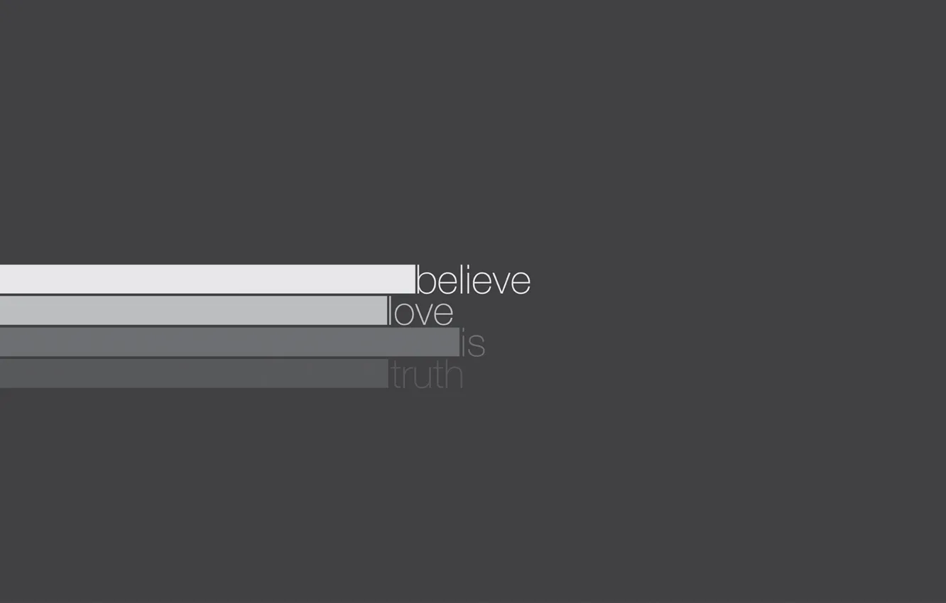 Photo wallpaper strip, background, the inscription, minimalism, love, the phrase, Minimalism, Truth