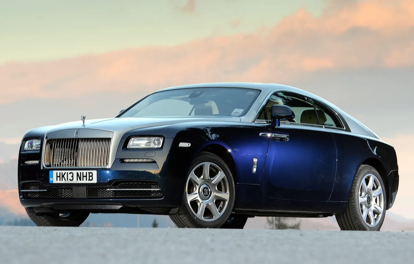 Photo wallpaper blue, Rolls Royce, Wraith