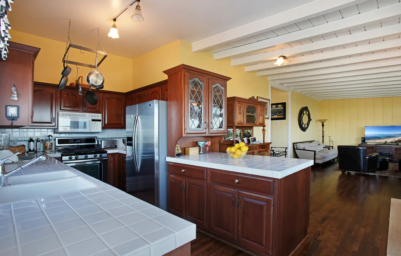 Photo wallpaper design, photo, interior, kitchen