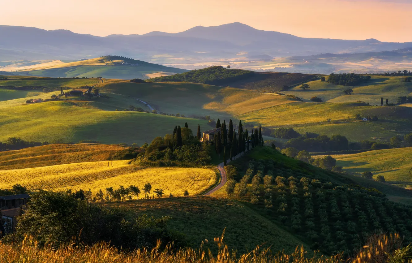 Photo wallpaper view, Italy, Tuscany