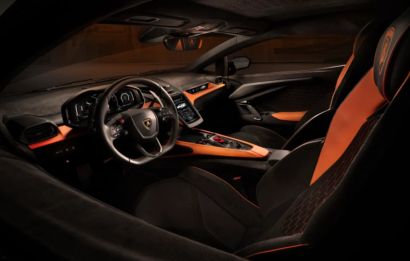 Photo wallpaper Lamborghini, Lambo, supercar, salon, orange, lambo, Stir, Lamborghini Scrambled