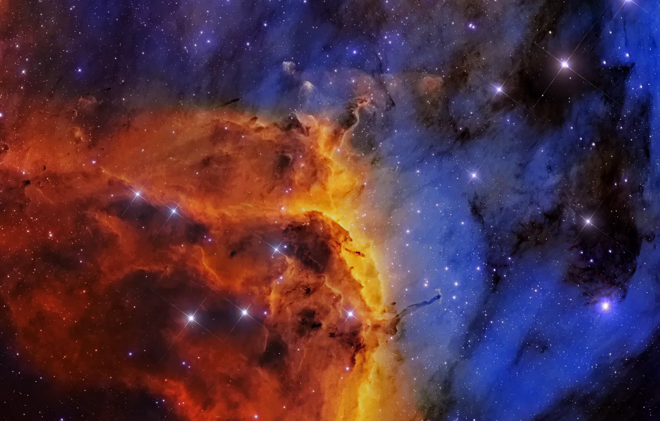 Photo wallpaper space, The Pelican Nebula, constellation, the universe