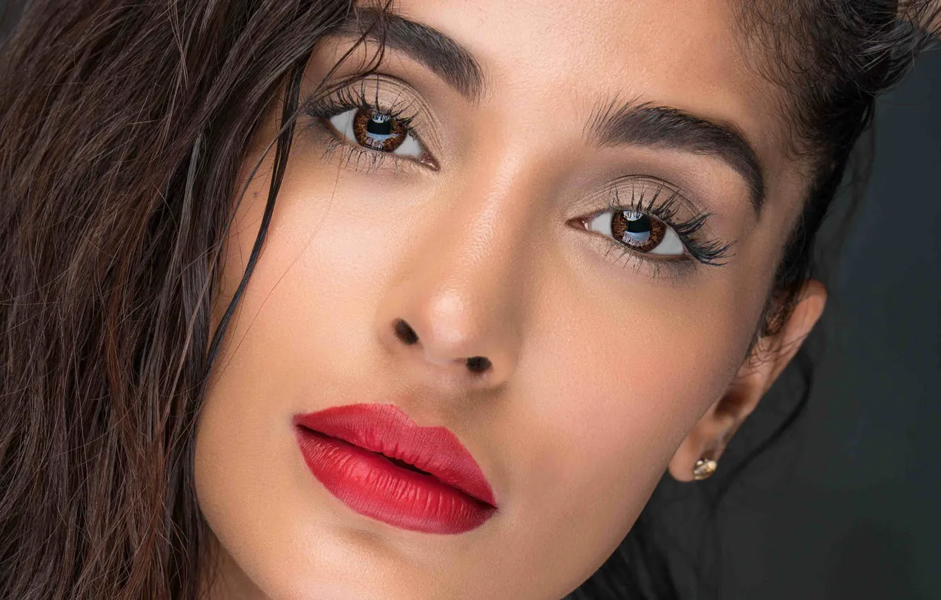 Photo wallpaper girl, hot, sexy, eyes, smile, beautiful, figure, model