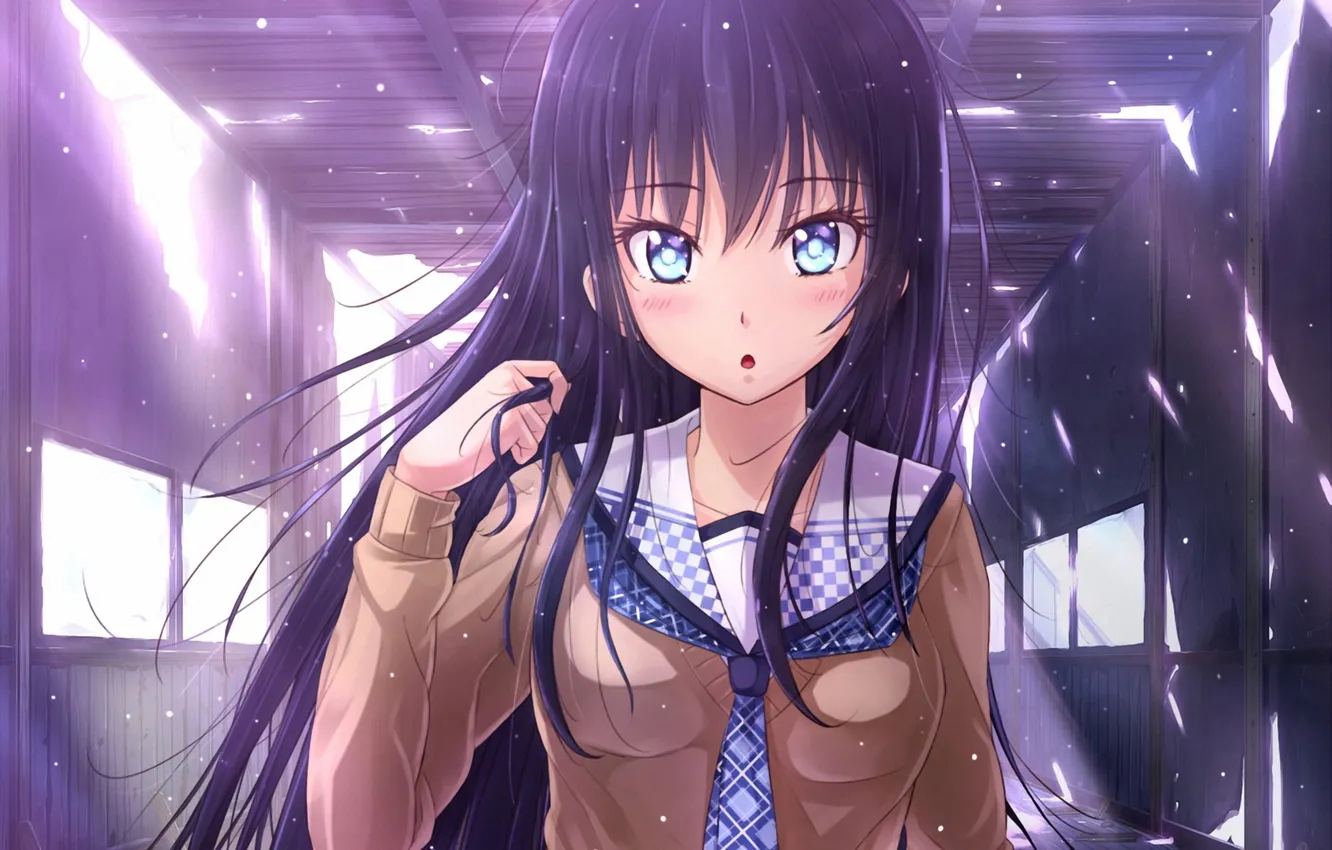 Photo wallpaper light, art, girl, form, Kazeno-Ark