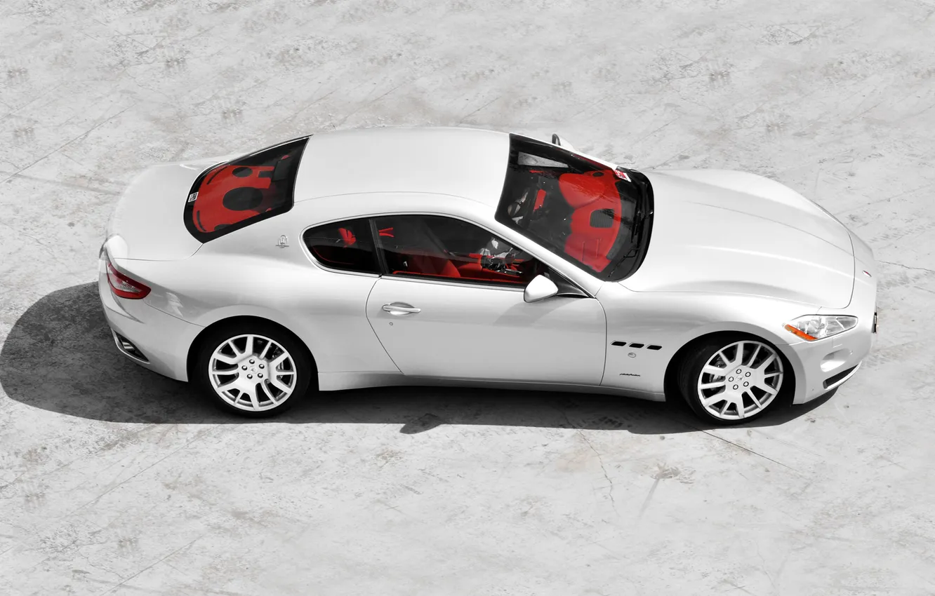 Photo wallpaper Maserati, coupe, GranTurismo, the view from the top, Playground, maserati granturismo, Italian car