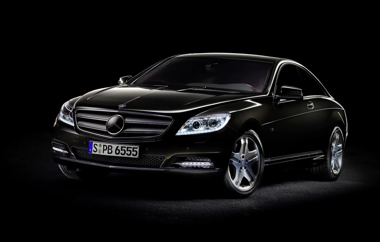 Photo wallpaper background, black, Mercedes