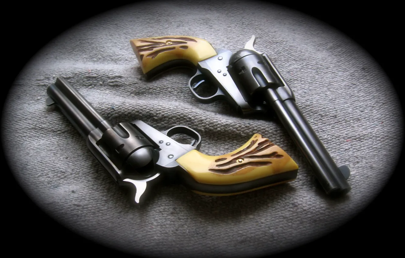 Photo wallpaper revolver, 2 pieces, Revolver, Colt Peacemaker