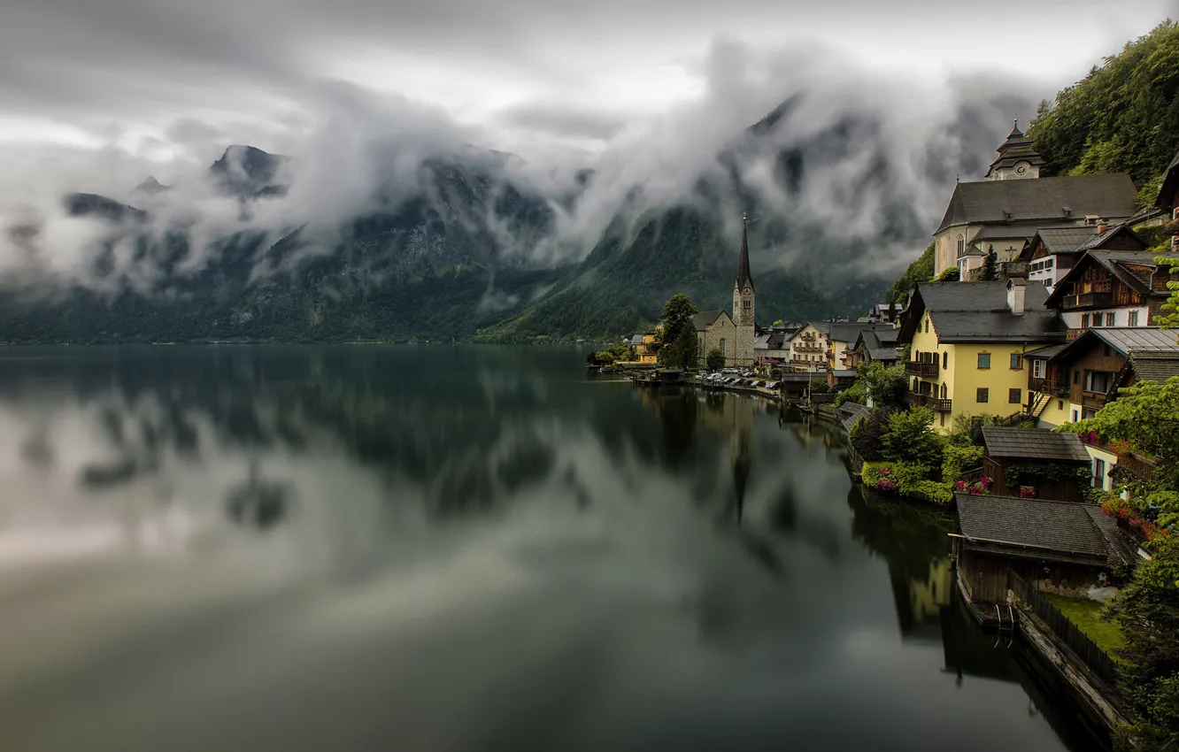 Photo wallpaper mountains, Austria, Austria, Hallstatt