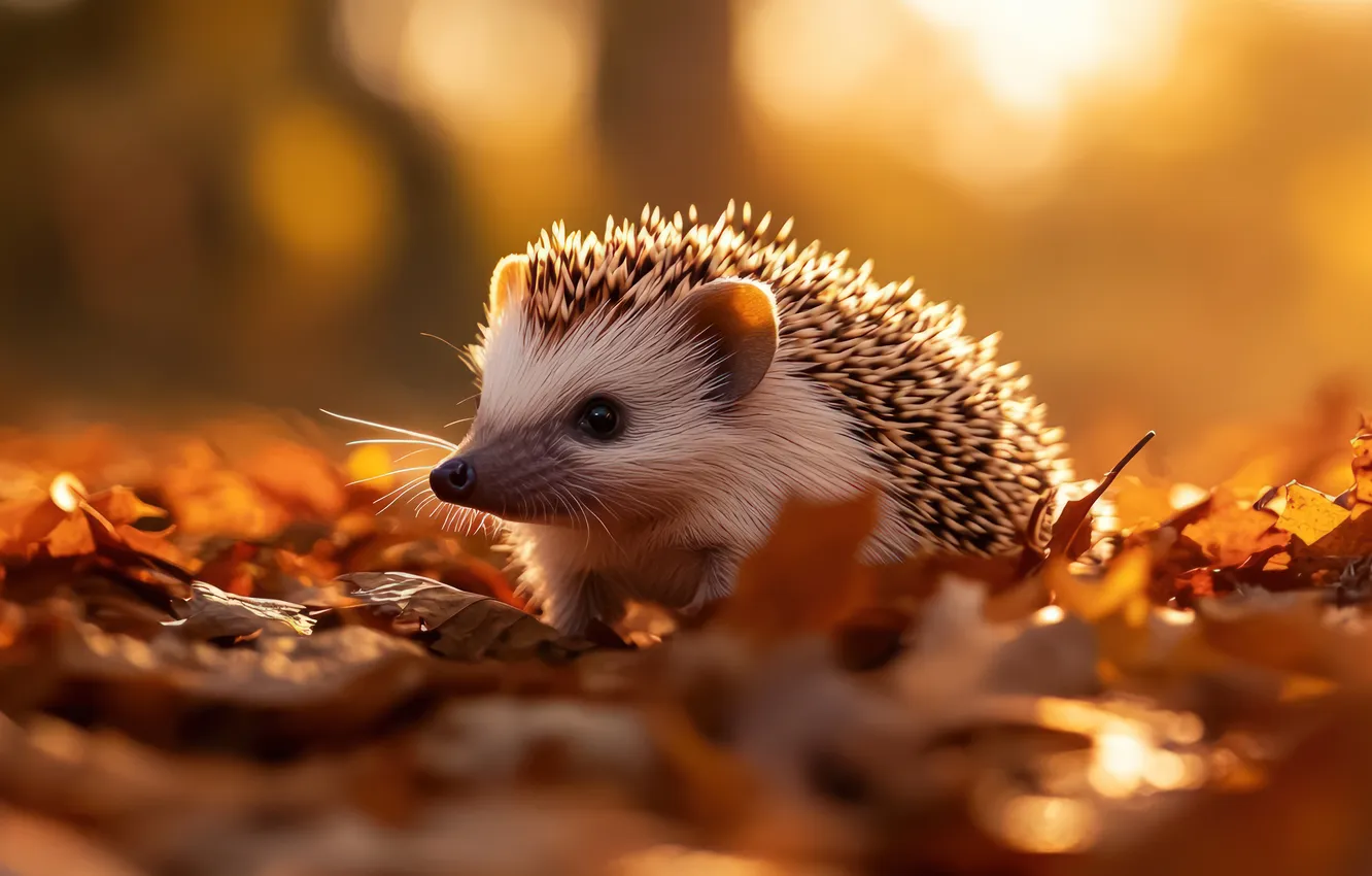 Photo wallpaper autumn, look, the sun, light, nature, pose, Park, foliage