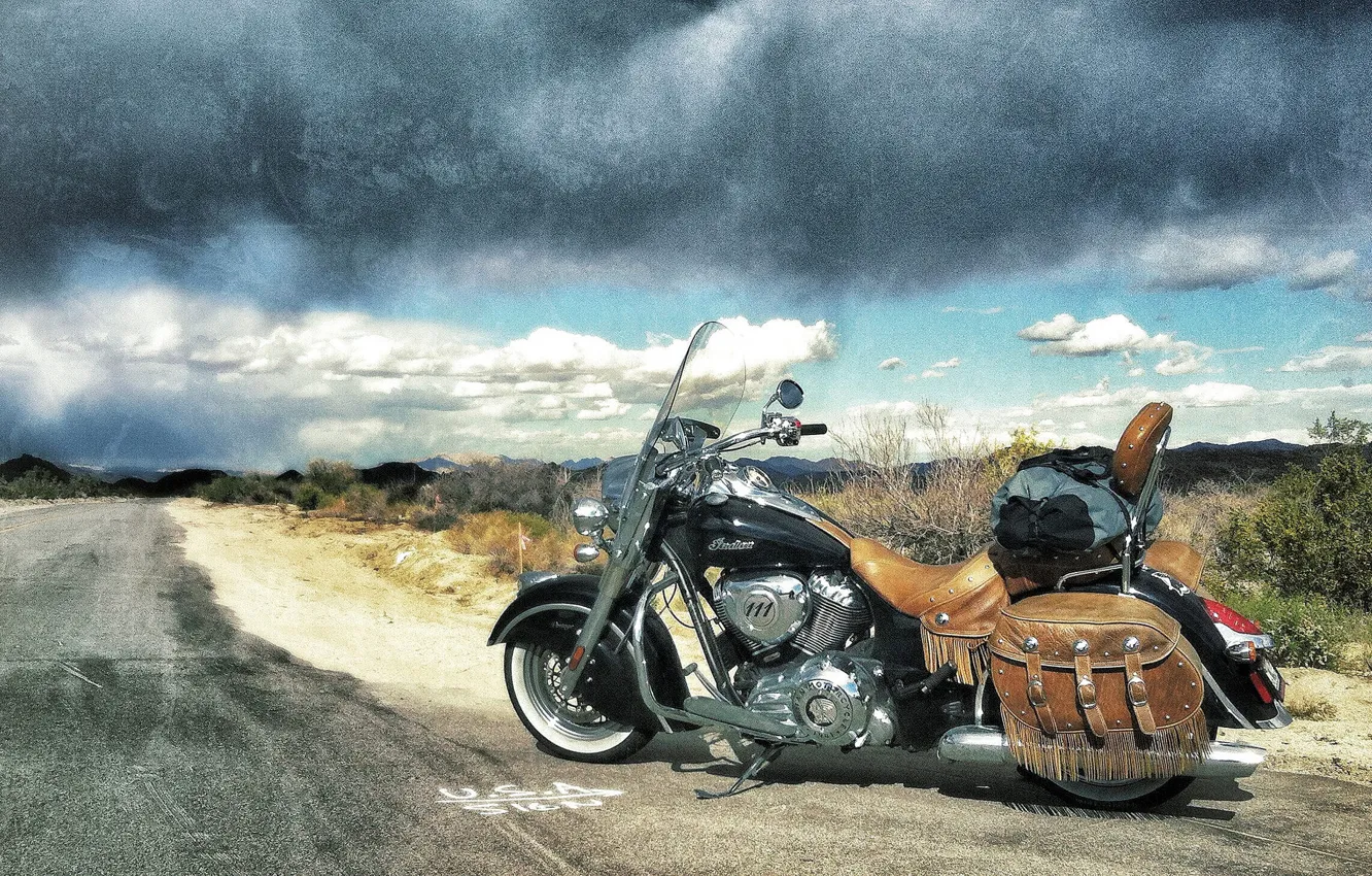 Photo wallpaper road, style, motorcycle, bike, legend, Indian Chief