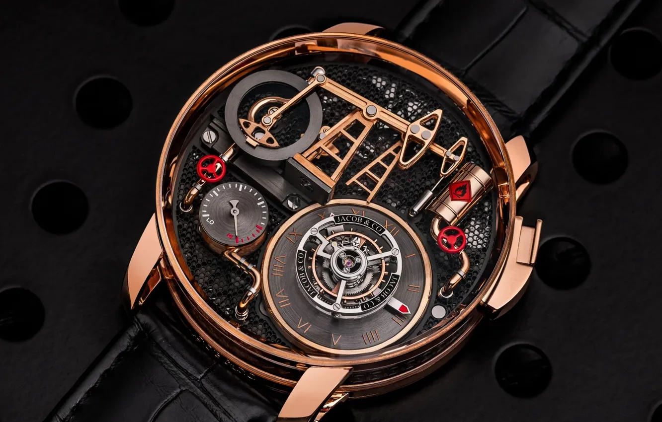 Photo wallpaper style, gold, watch, Jacob & Co, Oil Pump