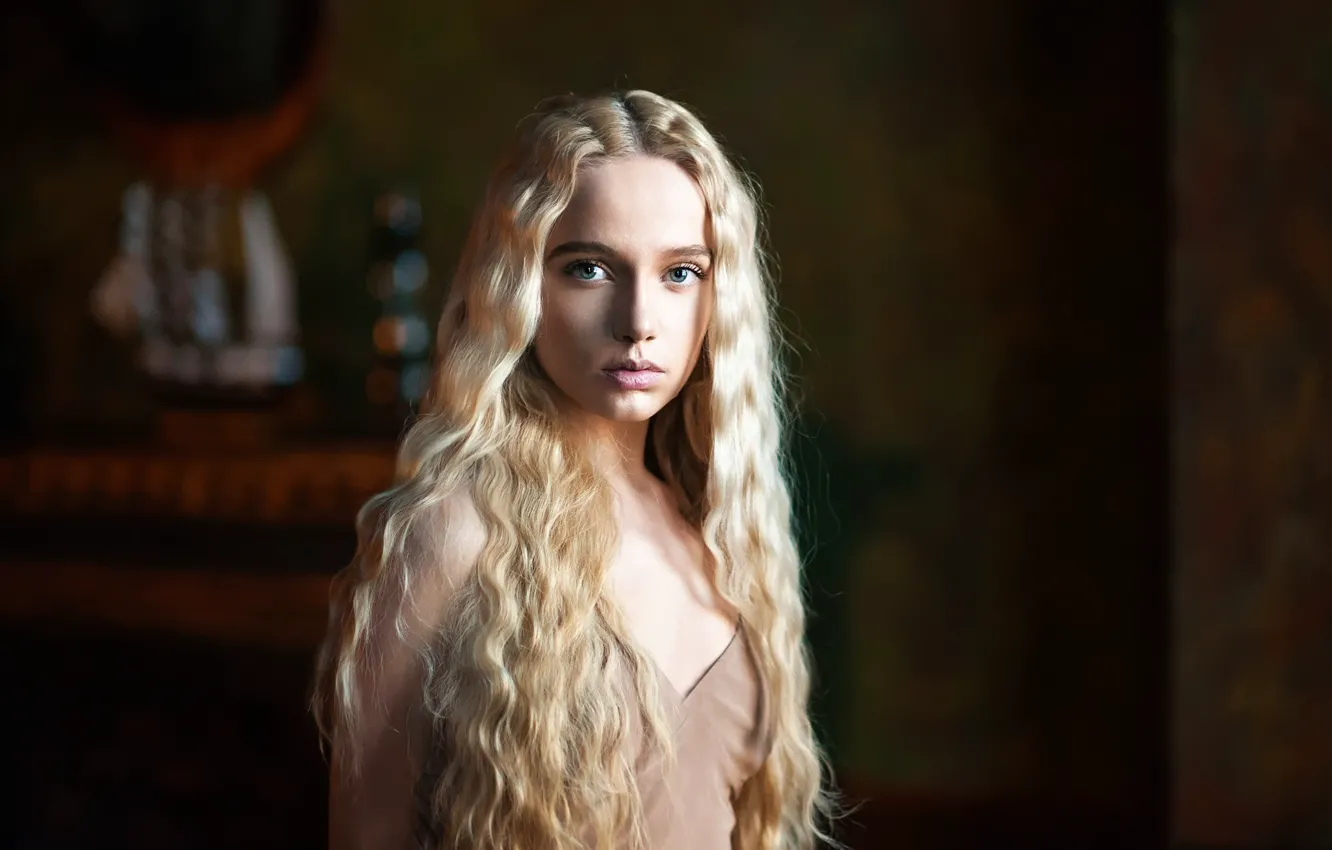 Photo wallpaper portrait, sponge, the beauty, curls