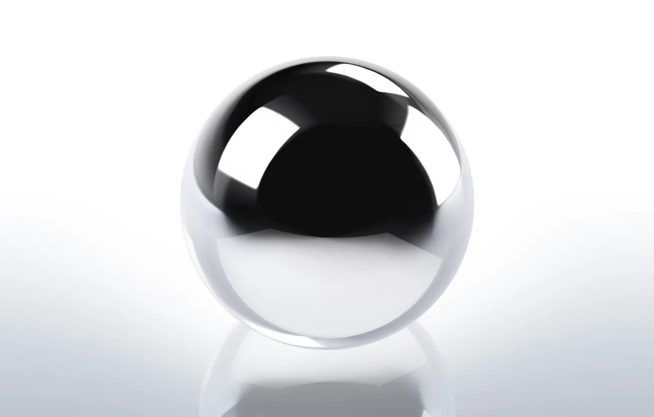 Photo wallpaper background, black and white, ball, transparent, sphere, chrome