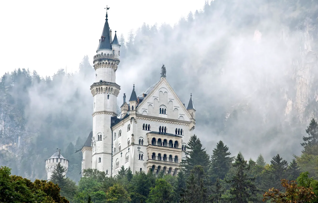 Photo wallpaper castle, tower, Germany, Bayern, Neuschwanstein