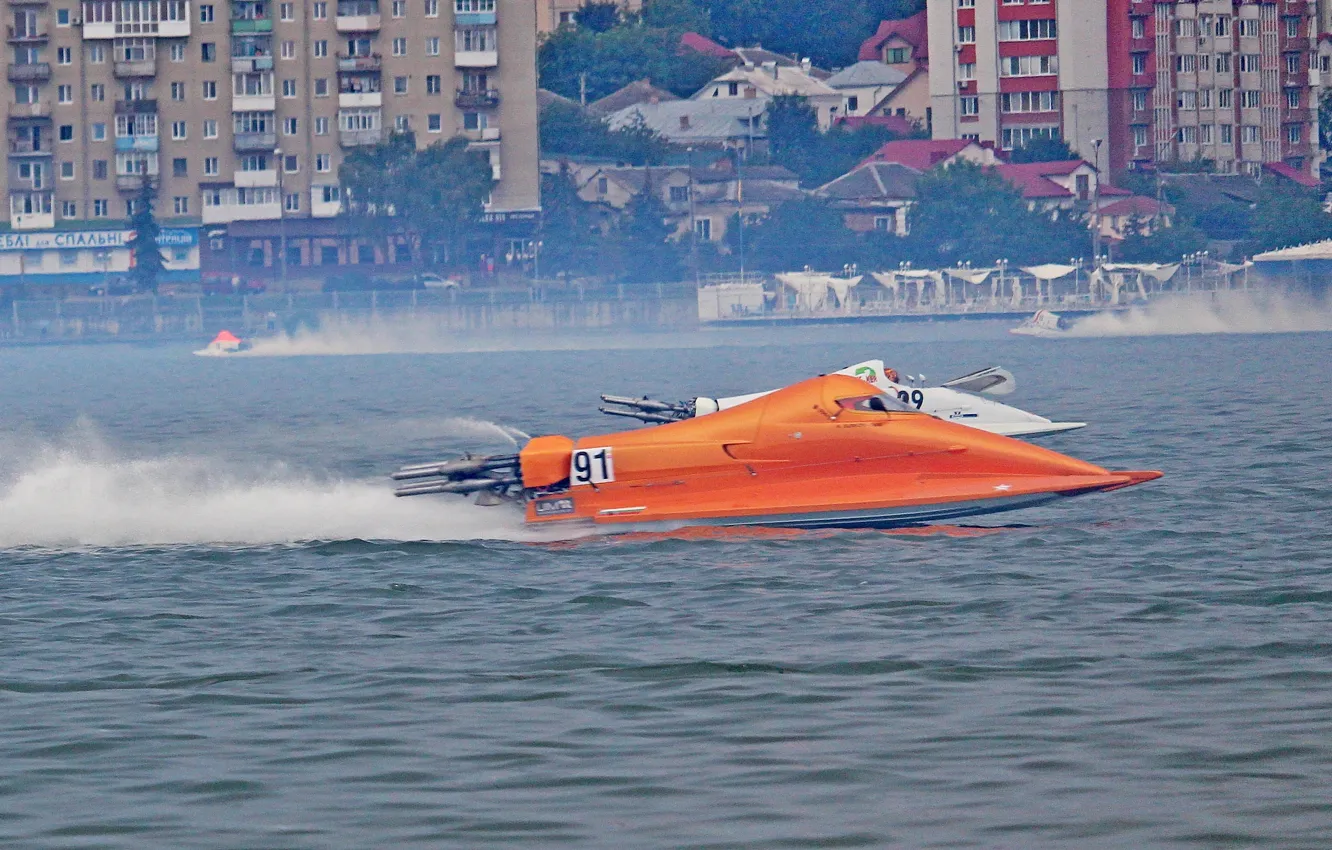Photo wallpaper race, boat, speed